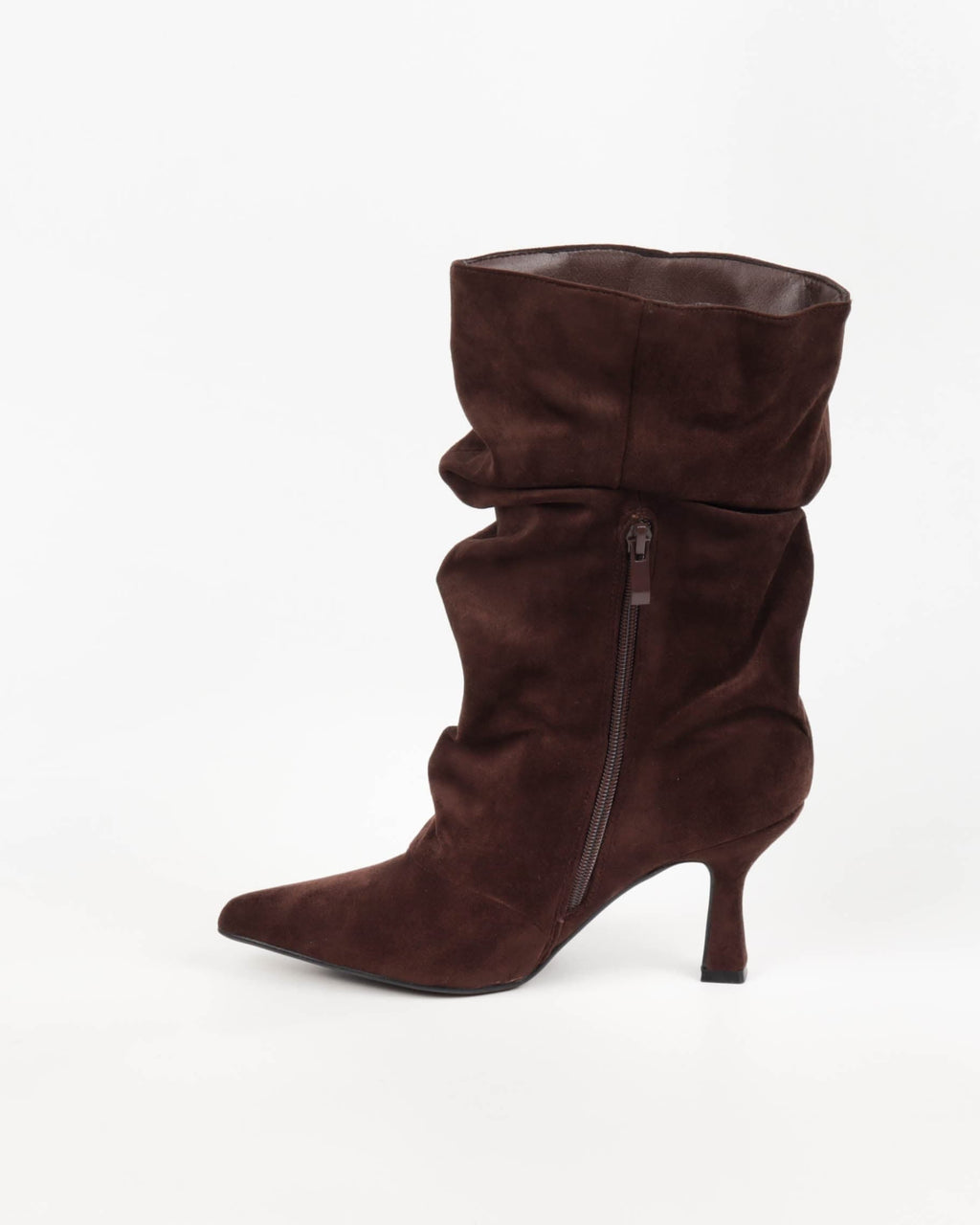 Bottines plissées Ludivine - Marron