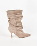 Bottines plissées Ludivine - Beige