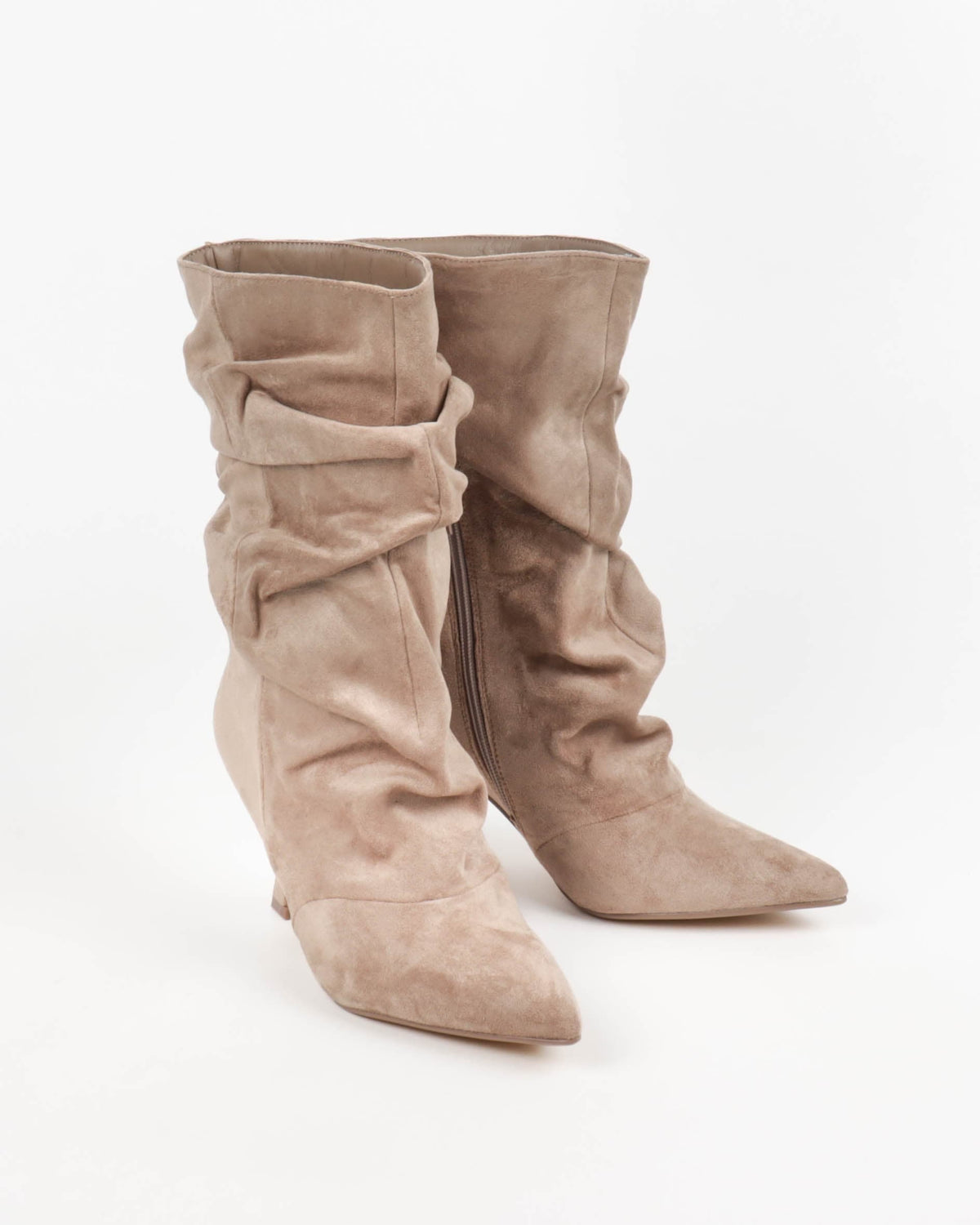 Bottines plissées Ludivine - Beige