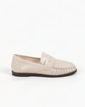 Mocassin à bout plissé beige - Cadence Paris