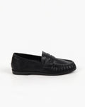 Mocassin à bout plissé noir - Cadence Paris